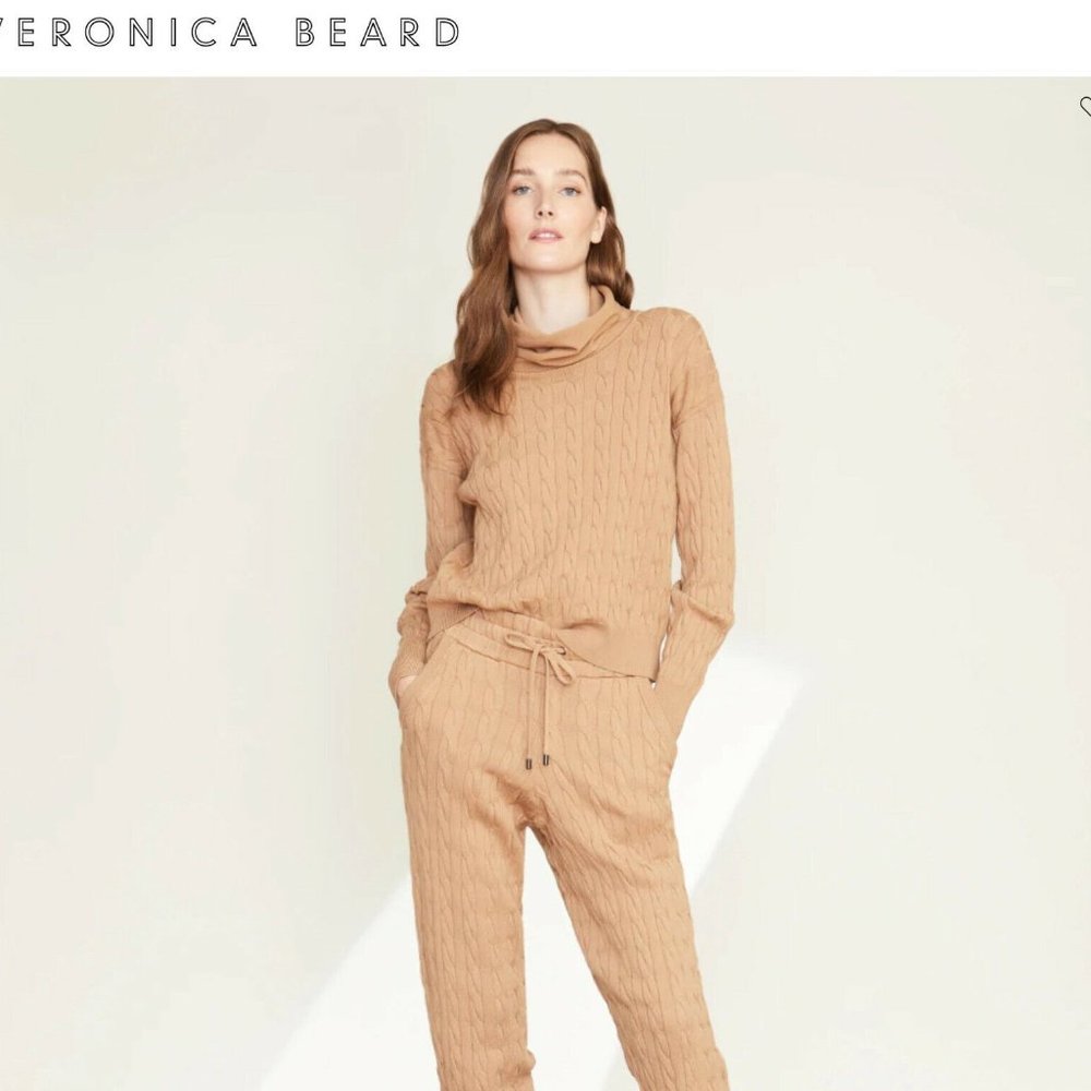 Veronica Beard Auden Cable Knit Sweatpants Size S $350 Retail